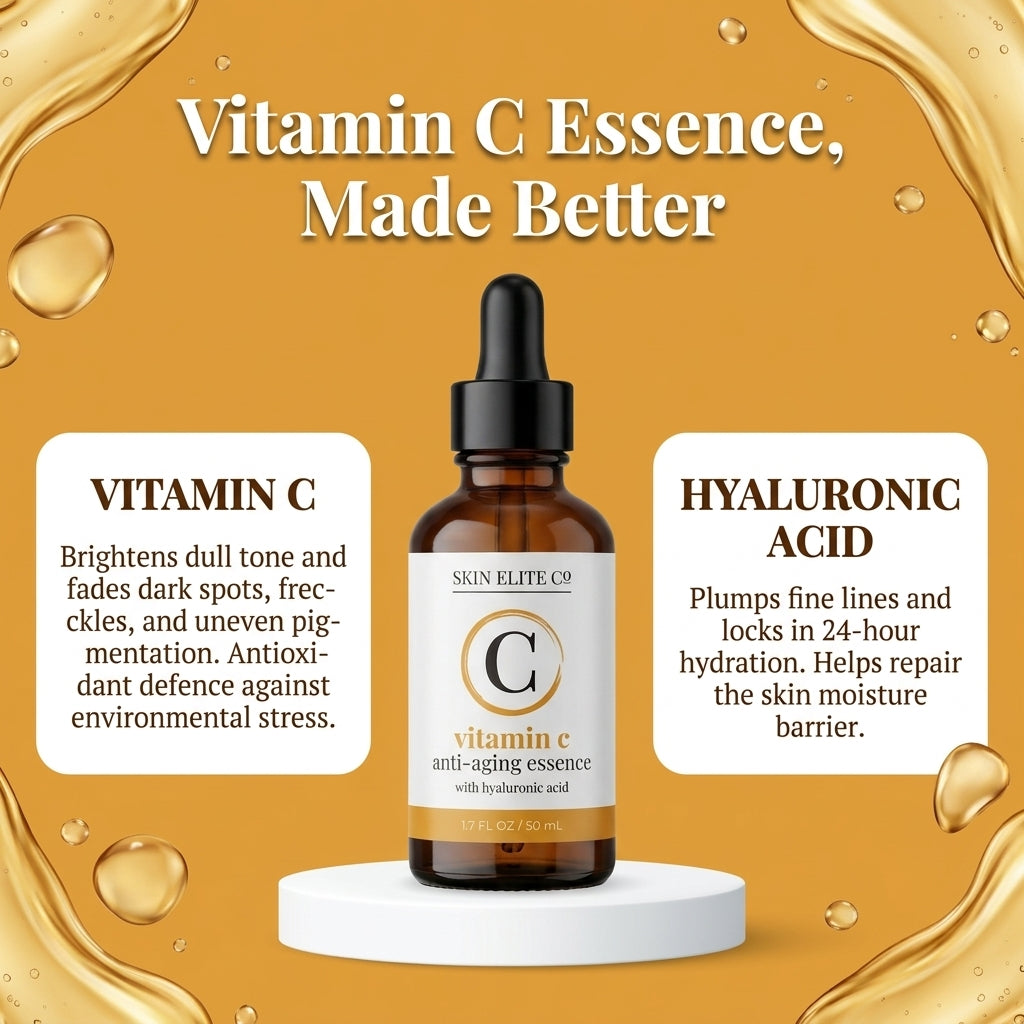 SKIN ELITE CO® VITAMIN C HYALURONIC ACID ANTI-AGING ESSENCE 50ML